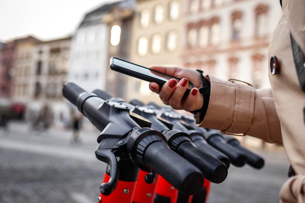 Electric scooter rental fleet